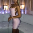 thumbnail image 1 of Gspmoly Robes pour Femmes Grande Taille, Robe en Soie Dorée à Bretelles Ouvertes Style Sac à Dos pour Femmes, Mode Féminine, Robe de Soirée, Offres de Robes pour Femmes, 1 of 1