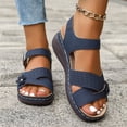 thumbnail image 4 of YOUYEDIAN Orthopedic Casual Sandals for Women Arch Support Summer Flat Sandals Wide Width Non Slip Slip on Orthopedic Slippers Beach Vacation 2026 Foam Shoes, 4 of 6