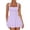 Purple, variant on Women's Square Neck Sleeveless A-Line Mini Dress Ruffle Layered Skater Dress Casual Summer Dress