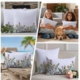 thumbnail image 5 of Purple Flowers Outdoor Waterproof Pillow Covers, Botanical Watercolor Wildflowers Floral Decorative Rectangle Throw Pillowcase Sofa Cushion Sham for Patio/Couch/Chair, 20"x12" 2 Pack, 5 of 8