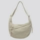 thumbnail image 5 of Bolso grande de nylon para mujer | Bolso cruzado Slouchy Halfmoon, 38x33cm, ligero y duradero, múltiples bolsillos con cremallera, correa ajustable, bolsa de viaje para el día a día, negro, 5 of 7