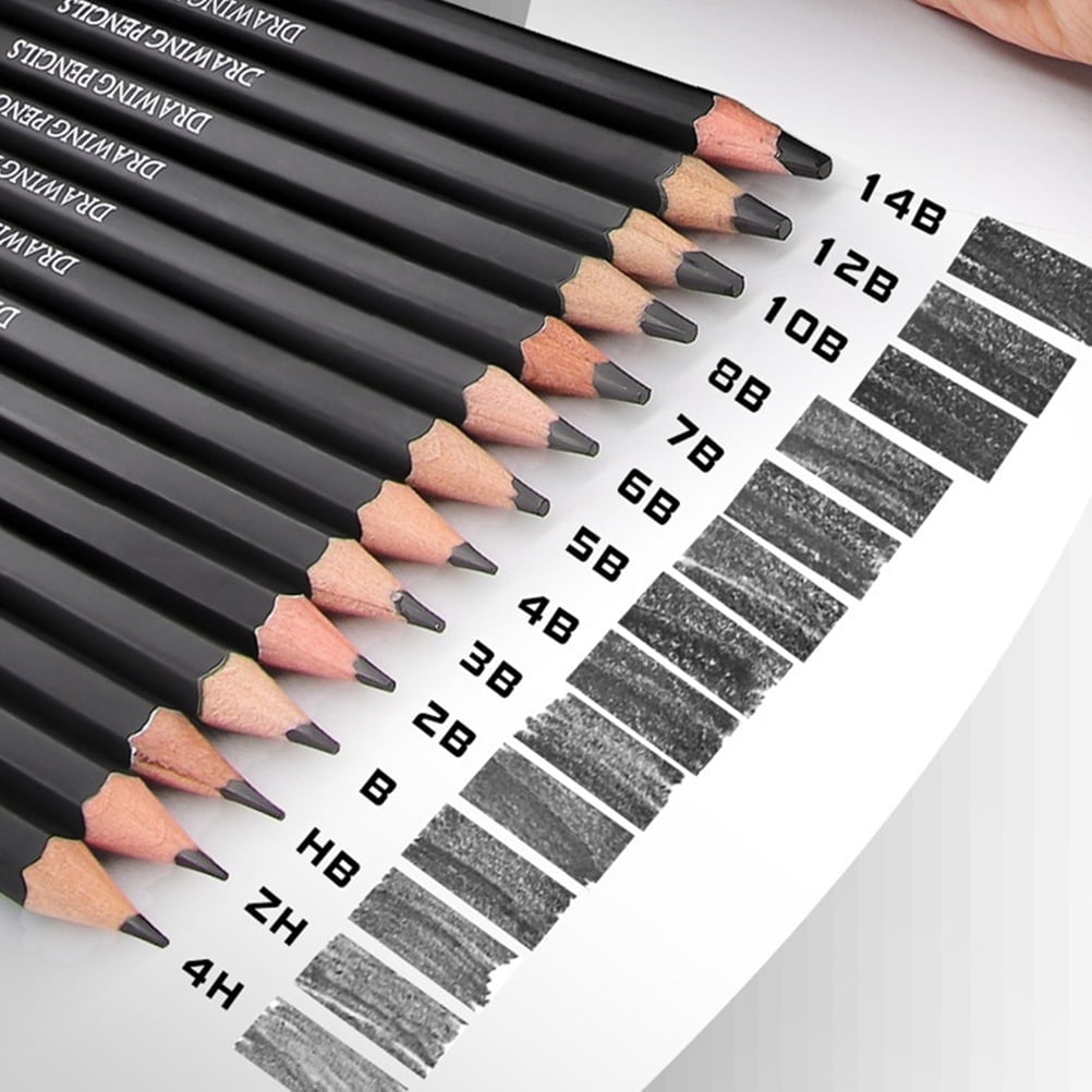 5 Count Sketch Pencil Collapsible Portable Lids Devices Black