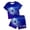 00#Dark Blue201, variant on WOYY Boys Outfits Summer Sportswear Soccer Short Sleeve T-Shirt Shorts Set, Sizes 2-14