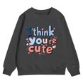 thumbnail image 4 of Boy Valentines Day Outfit Crew Neck Sweatshirt Lover Themed Letter Print Long Sleeve Pullover Kids Clothes Boys for Toddler 2-3 Years, 4 of 4