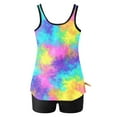 thumbnail image 4 of Wiyuqeen Swim Suits for Women Tankini Summer Bathing Suits 2 Piece Tie Dye Swim Tanks with Boyshorts Casual Beach Swimwear, 4 of 5
