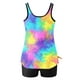 thumbnail image 4 of Trajes de baño tankini para mujer Trajes de baño de dos piezas con espalda de tiras y estampado conservador para mujer Traje de baño de dos piezas para mujer, 4 of 5
