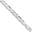 thumbnail image 1 of 925 Sterling Silver 8mm Figaro Chain Bracelet, 1 of 8