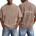 thumbnail image 2 of Mens Christian Graphic Shirts - 'So Will I' Faith Cross Vintage Washed Oversized Tshirts Religious Back Print Tops Casual Streetwear Summer Clothes, 2 of 7