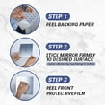 thumbnail image 5 of Square Fogless Shower Mirror with Self Adhesive 100% Plastic, 5 of 8