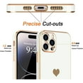 thumbnail image 3 of Entronix Love-Heart Luxury Case for Apple iPhone 16 Pro Heart Case, Cute Design Shiny Bling Cover, Soft TPU Slim Shockproof Protective Case for Apple iPhone 16 Pro for Women Girls, White, 3 of 6