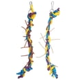 thumbnail image 4 of Cuerda para masticar loros, mascota de tres colores de contraste, cuerda para masticar de tres colores, perca con nudo para morder, probada y confiable Jadeshay  A, 4 of 8