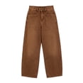 thumbnail image 5 of Womens Wide Leg Pants Street Style Loose Fit Denim Jeans, 5 of 5