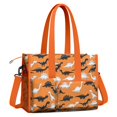 thumbnail image 2 of Teacher Tote Bag,Orange Cartoon Black White Dinosaurs Pattern Teacher Utility Tote Bag,Large Work Tote Bags for Women with Multiple Pockets,Top Zipper Closure,13.8x10.6x6.7 Inch, 2 of 5