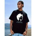 thumbnail image 1 of Summer men's high-quality thick combed 220G cotton round neck T-shirt with trendy pixel style printed short sleeves, 1 of 5
