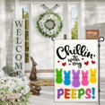 thumbnail image 6 of NASIAN Happy Easter Garden Flag Welcome Easter Bunny Peeps Spring Yard Garden Flags for Outside 12x18 Double Sided Outdoor Easter Decorations Banner, 6 of 7