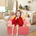 thumbnail image 5 of Hxoliqit,Outdoor Chair Cushions Covers Plush Foldable Kids Sofa Backrest Armchair 2 In 1 Children Cute Cartoon Lazy Flip Open Bed For Living Room Bedroom Without Liner Filler, 5 of 6