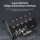 thumbnail image 3 of Adaptador PCIe A SSD 3 III 3.0 de 5 Puertos y 6 Gbps. Tarjeta Controladora PCI-e PCI Express X1. Soporte para Tarjeta de Expansión X4 X8 X16, 3 of 5