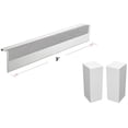thumbnail image 2 of Baseboarders Basic Series Galvanized Steel Easy Slip-On Baseboard Heater Cover in White (3 ft, Cover + L&R End Caps), 2 of 5