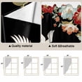 thumbnail image 5 of Black Crane Swag Curtains for Kitchen/Bedroom/Living Room, Vintage Red Teal Spring Floral Botanical Scalloped Curtains 63 Inch Long, Window Swag Topper Curtains Valances 2 Panels Set 36"x63", 5 of 8