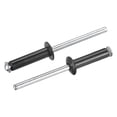thumbnail image 1 of Unique Bargains 5mm x 20mm Aluminum Open End Flat Round Head Blind Rivets, Black 25 Pack, 1 of 5