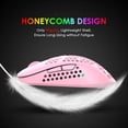 thumbnail image 2 of KUIYN 383 Ultralight Honeycomb Shell Wired Optical Gaming Mouse,RGB Backlit for Win10/Xbox/PS4/PS5/Mac (Pink), 2 of 5