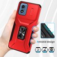 thumbnail image 6 of Allytech Rugged Case for Motorola G Stylus 5G (2024), [Slide Camera Cover] [360° Rotating Kickstand] [Military Protection] [Magnetic Car Mount] Non-Slip Anti-Scratch Shockproof Heavy Duty Case - Red, 6 of 8