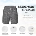 thumbnail image 5 of Qekee Funny Chicken print Mens Swim Quick Dry Stretch Swim Shorts Lining Bathing Suits Swimwear Beach Shorts with Pockets, 5 of 9