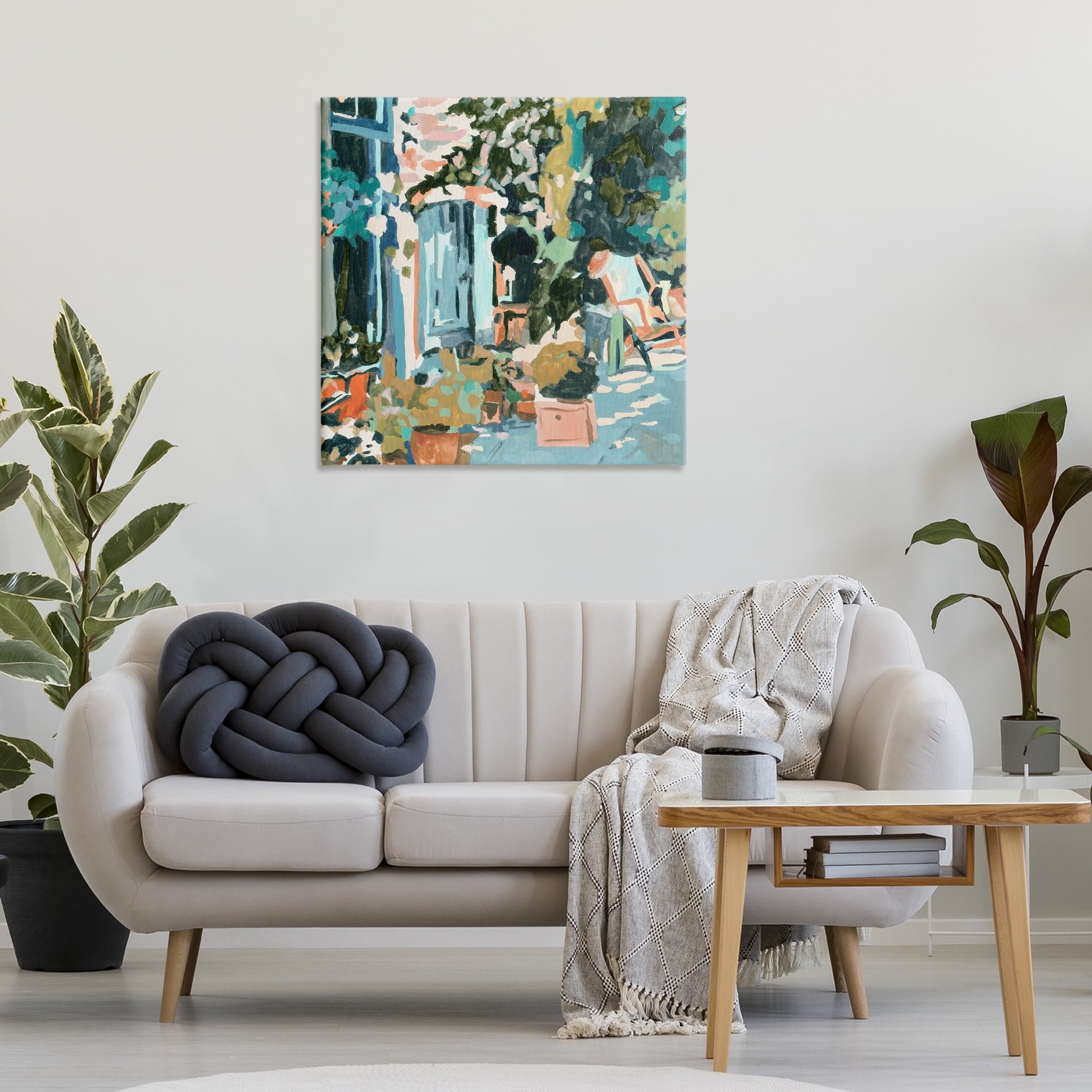 Stupell Industries Abstract Cityscape Architecture Scenic & Cityscapes Painting Wrapped Canvas Art Print Wall Art, 30 x 30