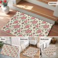 thumbnail image 5 of 2x3 Ft Entryway Area Rug, Red Roses Spring Kitchen Rug Runner Washable Floor Mat, Farmhouse Flower Botanical Non Slip Indoor Door Mat Throw Carpet for Bathroom Living Room Bedroom, 5 of 8