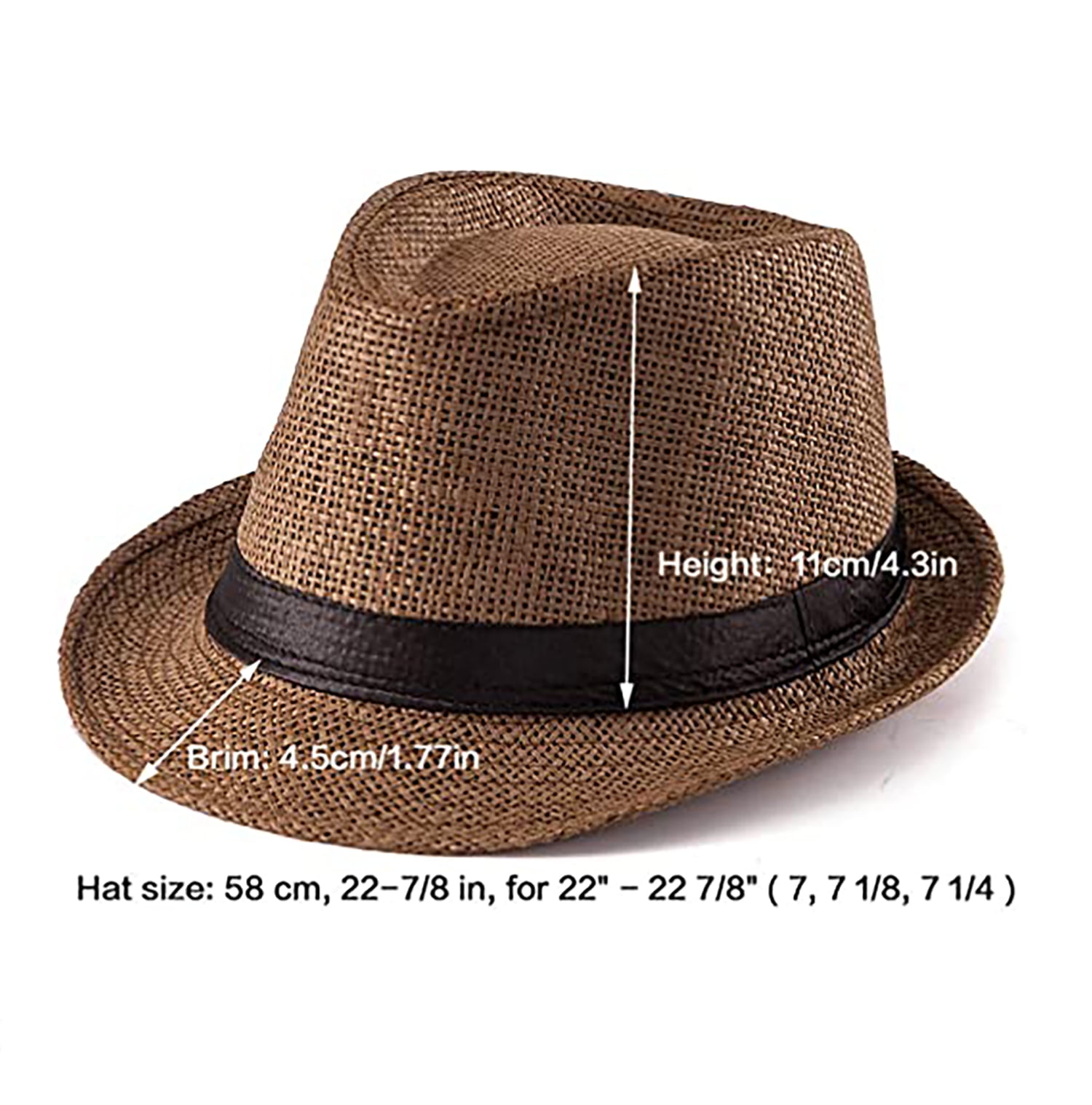 Yorcoten Summer Straw Beach Fedora Hat for Women Men Sun Panama Short Brim  Hat Fashionable Trilby Hat Travel Essentials , Fishing Hat Vacation Gift  Cruise Accessories 