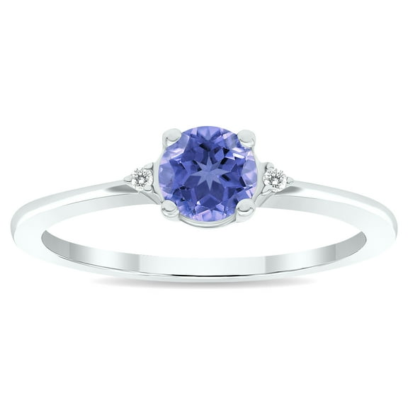 SZUL Women's Tanzanite and Diamond Classic Band in 10K White Gold