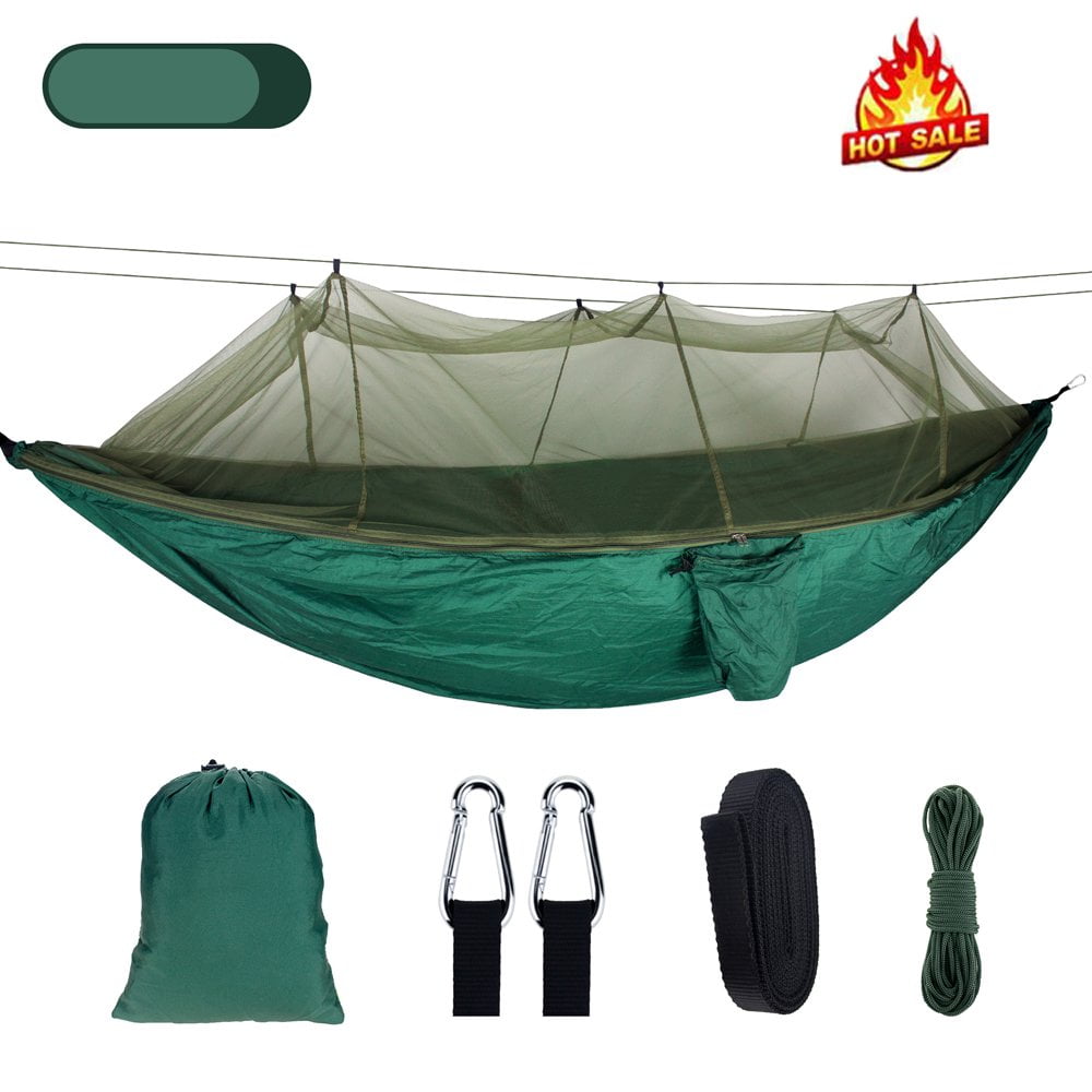 Hamac de camping simple en nylon, résistant et portable, en