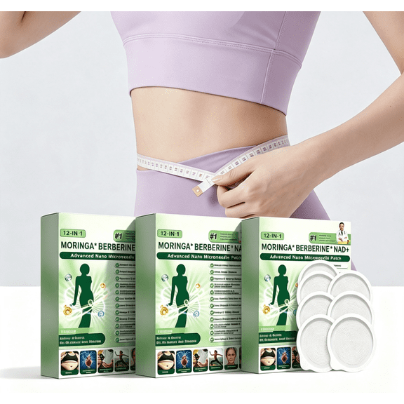 12-in-1 Nano Microdarts Patches, 2026 New Advanced Natural Care Microneedle Patches, Skin Firming Body Care for Women & Men, Suitable for All Skin Types, 7 Patches/Box, 3 Boxes Home Use