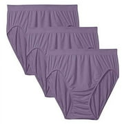 NY Lingerie 3 Pack Purple Shade Women's Microfiber Panties Full Cut 303j