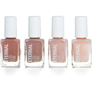 Eternal 4 Collection – Set of 4 Nail Polish: Long Lasting, Mirror Shine, Quick Dry, Neutral Colors (Wild Nudes)