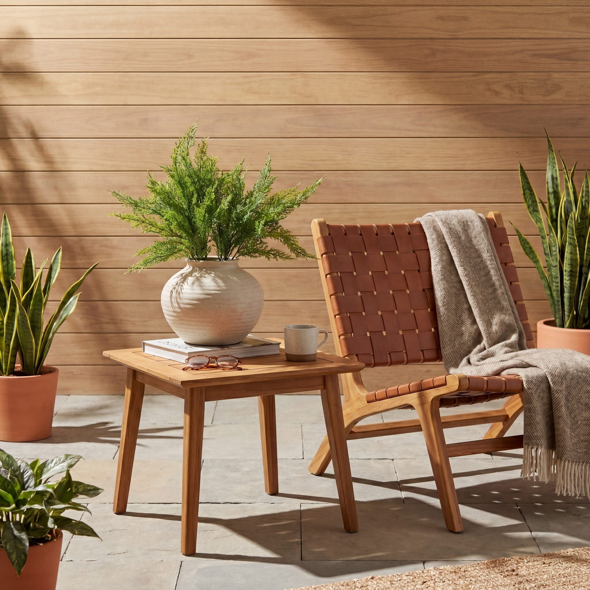 15in. UV Resistant Artificial Cedar Bush (Indoor/Outdoor) - Set of 4