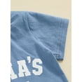 thumbnail image 5 of Bagilaanoe 2pcs Toddler Baby Boy Shorts Set Short Sleeve Letter Print T Shirt Tops + Plaid Shorts 6M 12M 18M 24M 3T Kids Casual Summer Clothes, 5 of 8