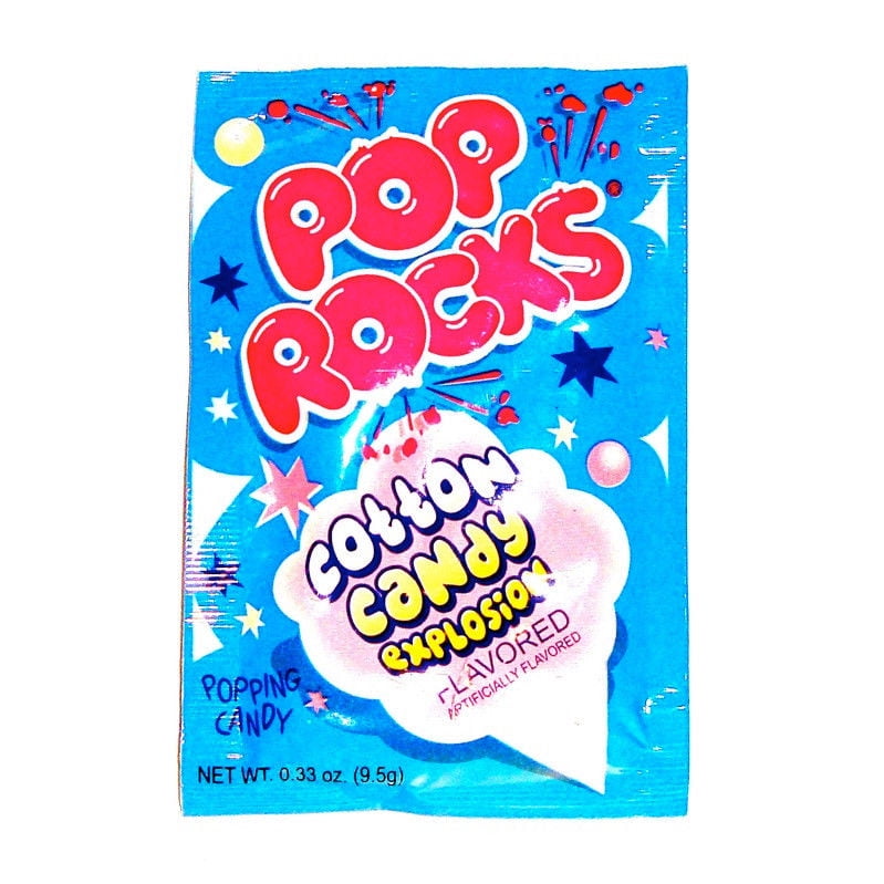 BAYSIDE CANDY POP ROCKS COTTON CANDY, PACK OF 12 POP ROCKS