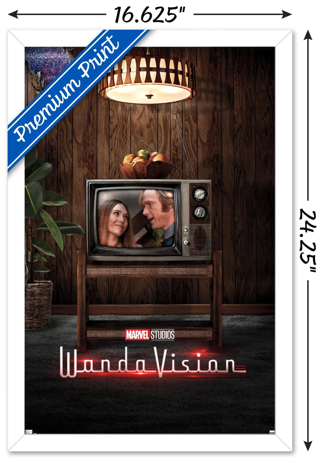 Marvel WandaVision - 70's One Sheet Wall Poster, 14.725" x 22.375", Framed