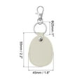 thumbnail image 2 of Uxcell Leather Key Fob, 2 Pack Genuine Leather Air Tag Holder Portable Key Fob Keychain, White, 2 of 6