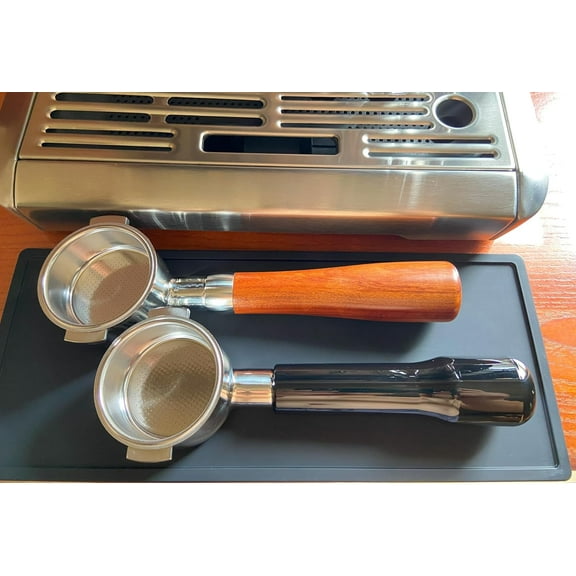 51mm Bottomless Portafilter for Espresso Machines - Stainless Steel with 2 Ear Filter Basket