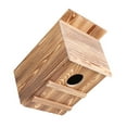 thumbnail image 2 of pitrice Durable Owl House Made Of Solid Wood Suitable For Long-term Uniform Color Bird House Wooden Owl Nest, 2 of 6