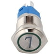 thumbnail image 4 of Interruptor de botón Ormromra 2 uds acero inoxidable 5 pines Numero 7, 4 of 8