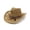 Khaki, variant on Womens Cowboy Hats Straw Wide with Shapeable Brim Cowgirl Cap Summer Foldable Breathable Travel Sun Hat White