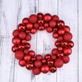 thumbnail image 5 of Christmas Door Wreath Christmas Ball Ornament Decoration Christmas Wreath for Home Party Decoration Red, 5 of 8