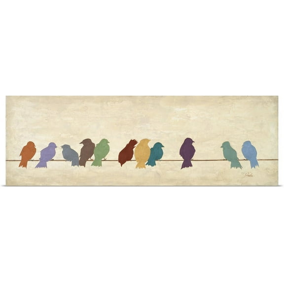 Great BIG Canvas | "Birds Meeting" Art Print - 60x20