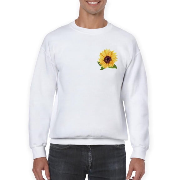 Beautiful Sunflower Design Sweatshirt Men's -SmartPrintsInk Designs
