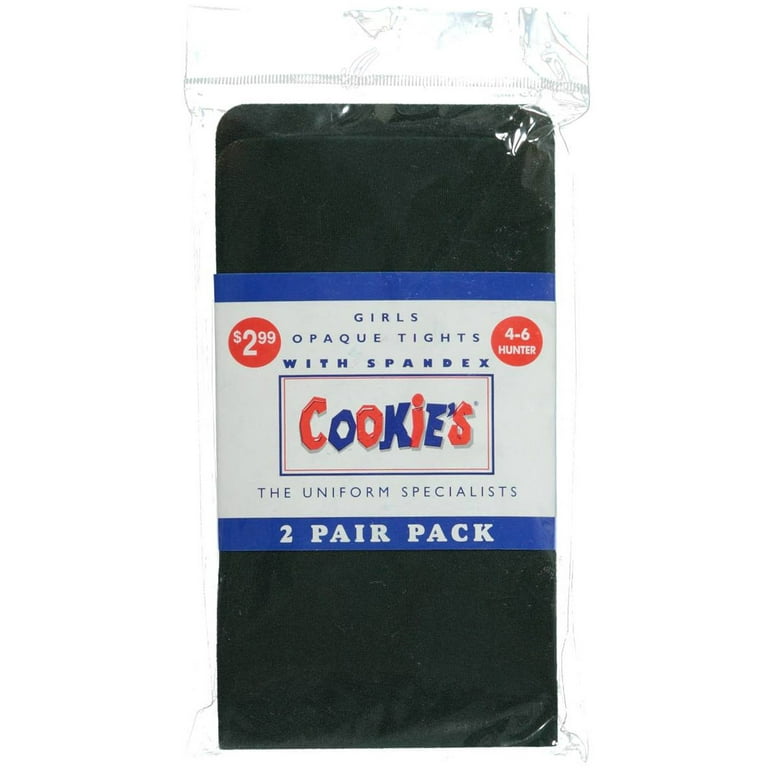 Cookie's Opaque Tights 2-Pack (Sizes 1 - 18) - hunter green, 1 - 3