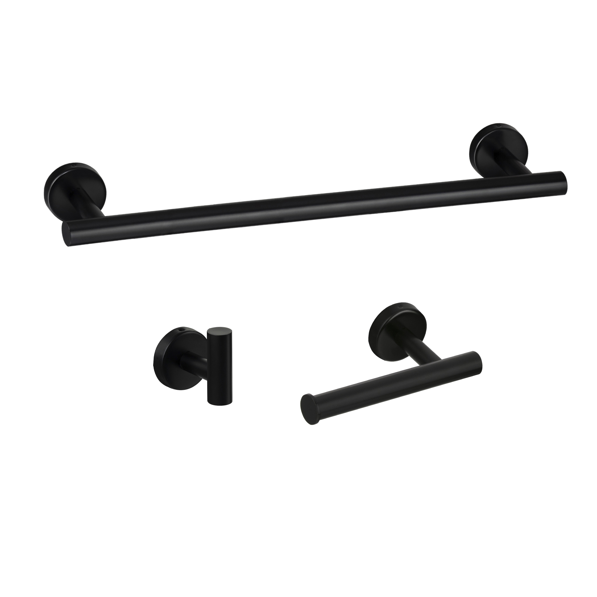 Bathroom Hardware Set 3 Pieces Matte Black Towel Racks for Bathroom