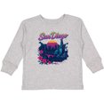 thumbnail image 3 of Inktastic San Diego Retro Sunset Skyline Boys or Girls Long Sleeve Toddler T-Shirt, 3 of 5